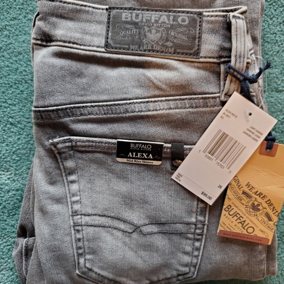NWT Buffalo mid rise skinny alexa jeans 26 carbon grey - Picture 4 of 5
